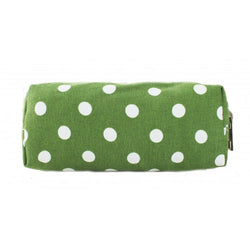 PC-D - Miss Lulu Canvas Pencil Case Polka Dot Green