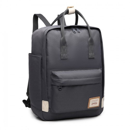EB2017 - Kono Large Polyester Laptop Backpack - Grey